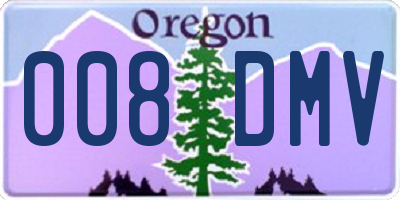 OR license plate 008DMV