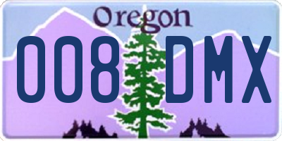 OR license plate 008DMX
