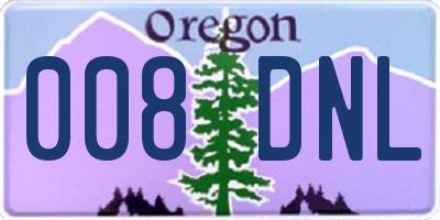 OR license plate 008DNL