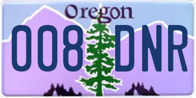 OR license plate 008DNR