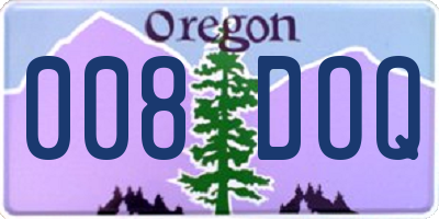 OR license plate 008DOQ