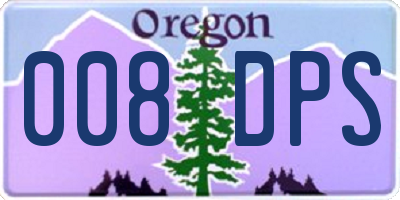 OR license plate 008DPS