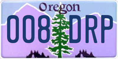 OR license plate 008DRP