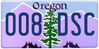 OR license plate 008DSC