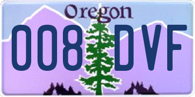OR license plate 008DVF