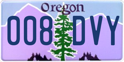 OR license plate 008DVY