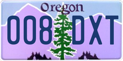 OR license plate 008DXT