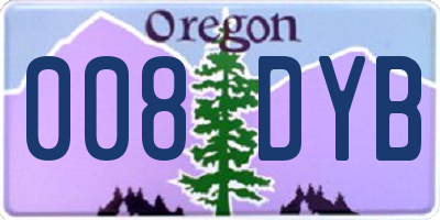 OR license plate 008DYB