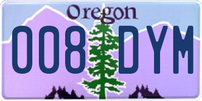 OR license plate 008DYM