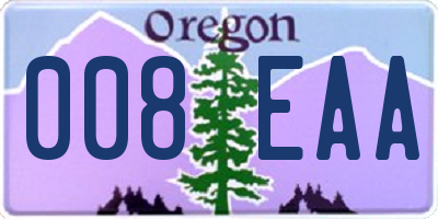 OR license plate 008EAA