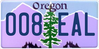 OR license plate 008EAL