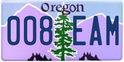 OR license plate 008EAM