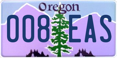 OR license plate 008EAS
