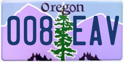 OR license plate 008EAV