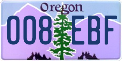 OR license plate 008EBF