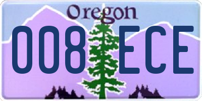 OR license plate 008ECE