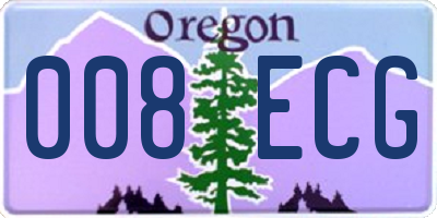 OR license plate 008ECG