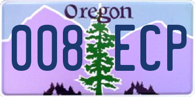OR license plate 008ECP