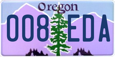 OR license plate 008EDA