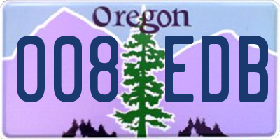 OR license plate 008EDB