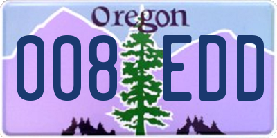 OR license plate 008EDD