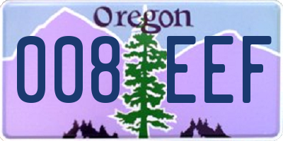 OR license plate 008EEF