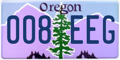 OR license plate 008EEG