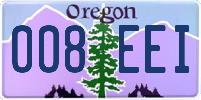 OR license plate 008EEI