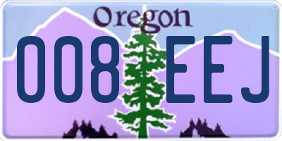 OR license plate 008EEJ