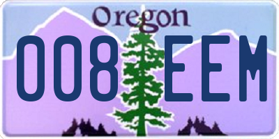 OR license plate 008EEM