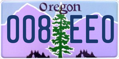 OR license plate 008EEO