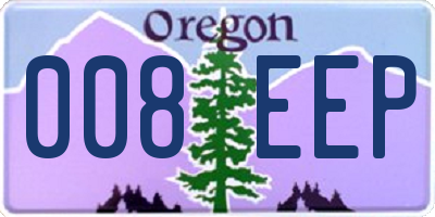 OR license plate 008EEP