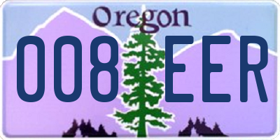OR license plate 008EER