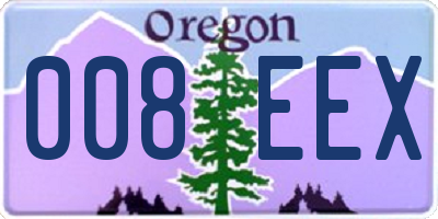 OR license plate 008EEX