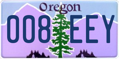 OR license plate 008EEY