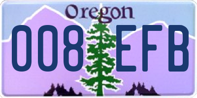 OR license plate 008EFB