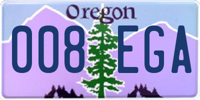 OR license plate 008EGA