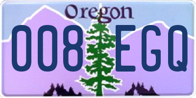 OR license plate 008EGQ