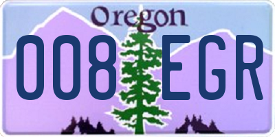OR license plate 008EGR