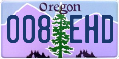 OR license plate 008EHD