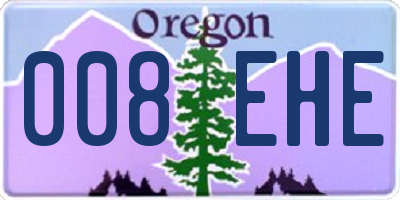 OR license plate 008EHE