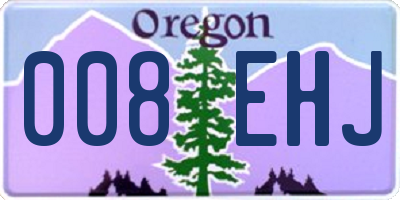 OR license plate 008EHJ