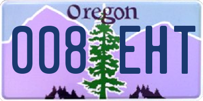 OR license plate 008EHT
