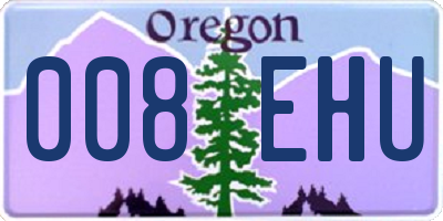 OR license plate 008EHU