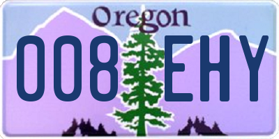 OR license plate 008EHY