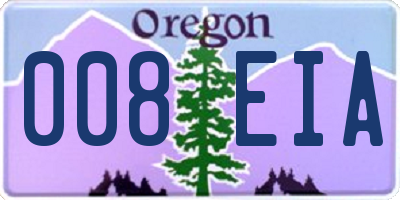 OR license plate 008EIA