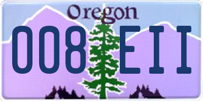 OR license plate 008EII
