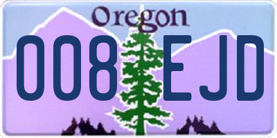OR license plate 008EJD