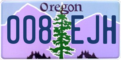 OR license plate 008EJH