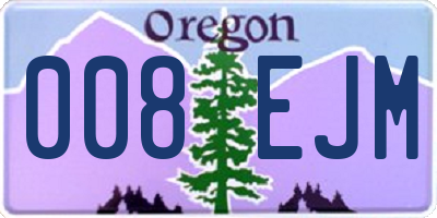 OR license plate 008EJM